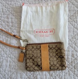 Coach Signature Mini Wristlet